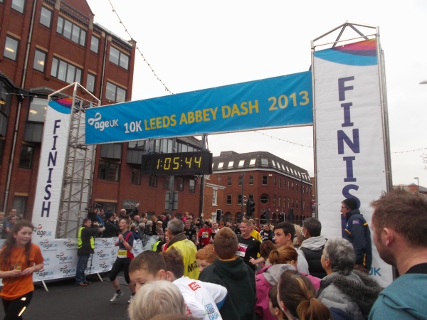 I finished the 2013 Abbey Dash in a time a lot faster than the one displayed