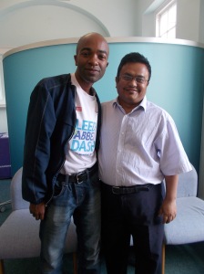 Me and Mohammed - the first person I met in Leeds
